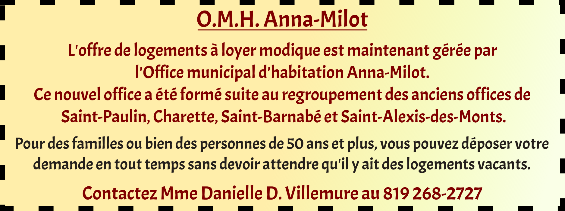 2020 02   Message   O.M.H. Anna Milot